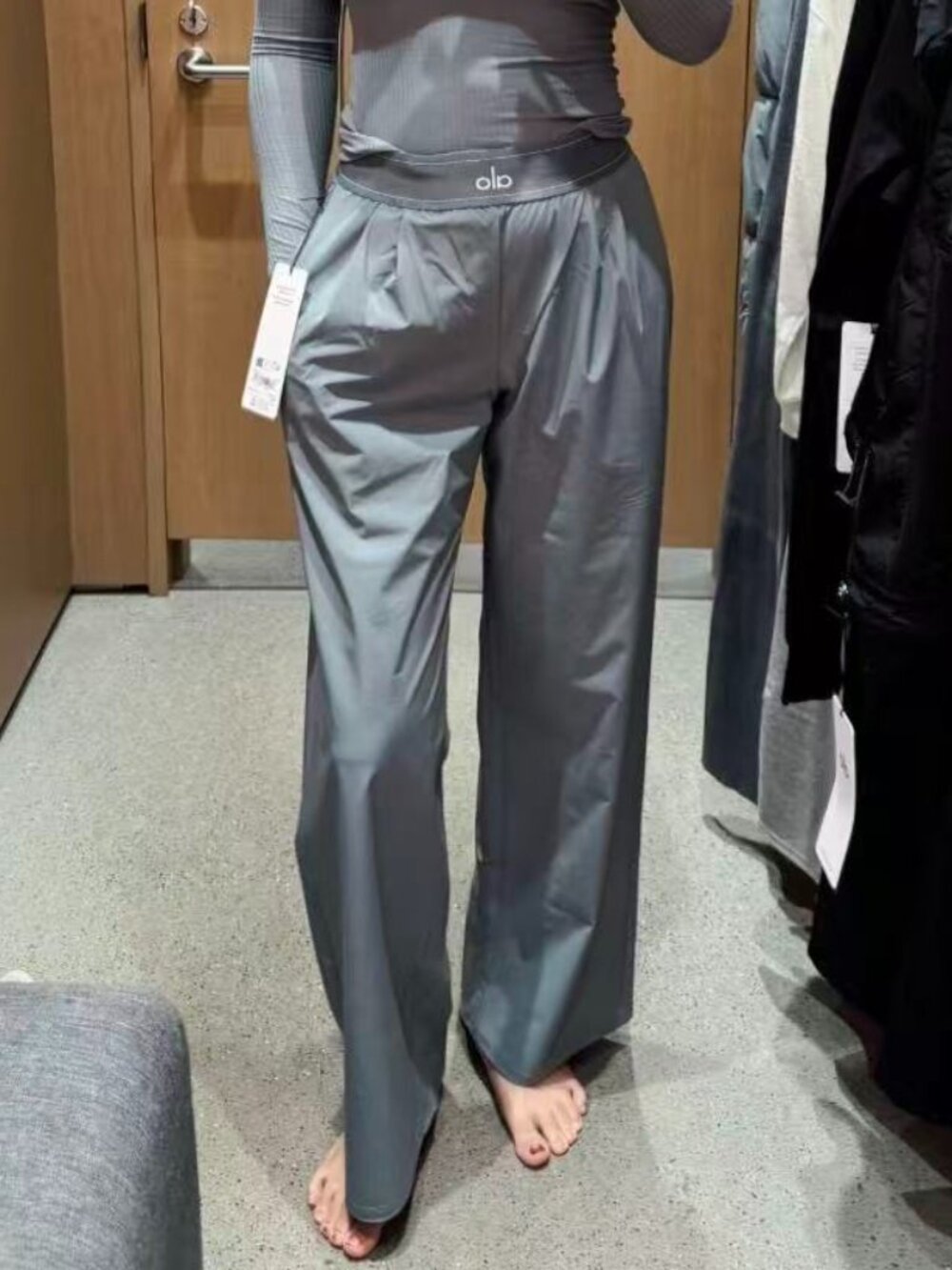 🌿ALO Yoga Steel Grey Suit Up Trouser Minimalist Versatile Pants✨NWT (Regular)